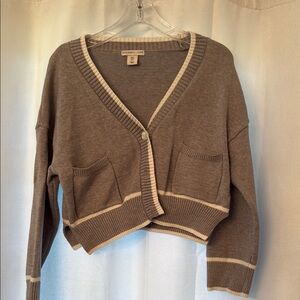 Sincerely Jules Cozy Grey and White Cardigan